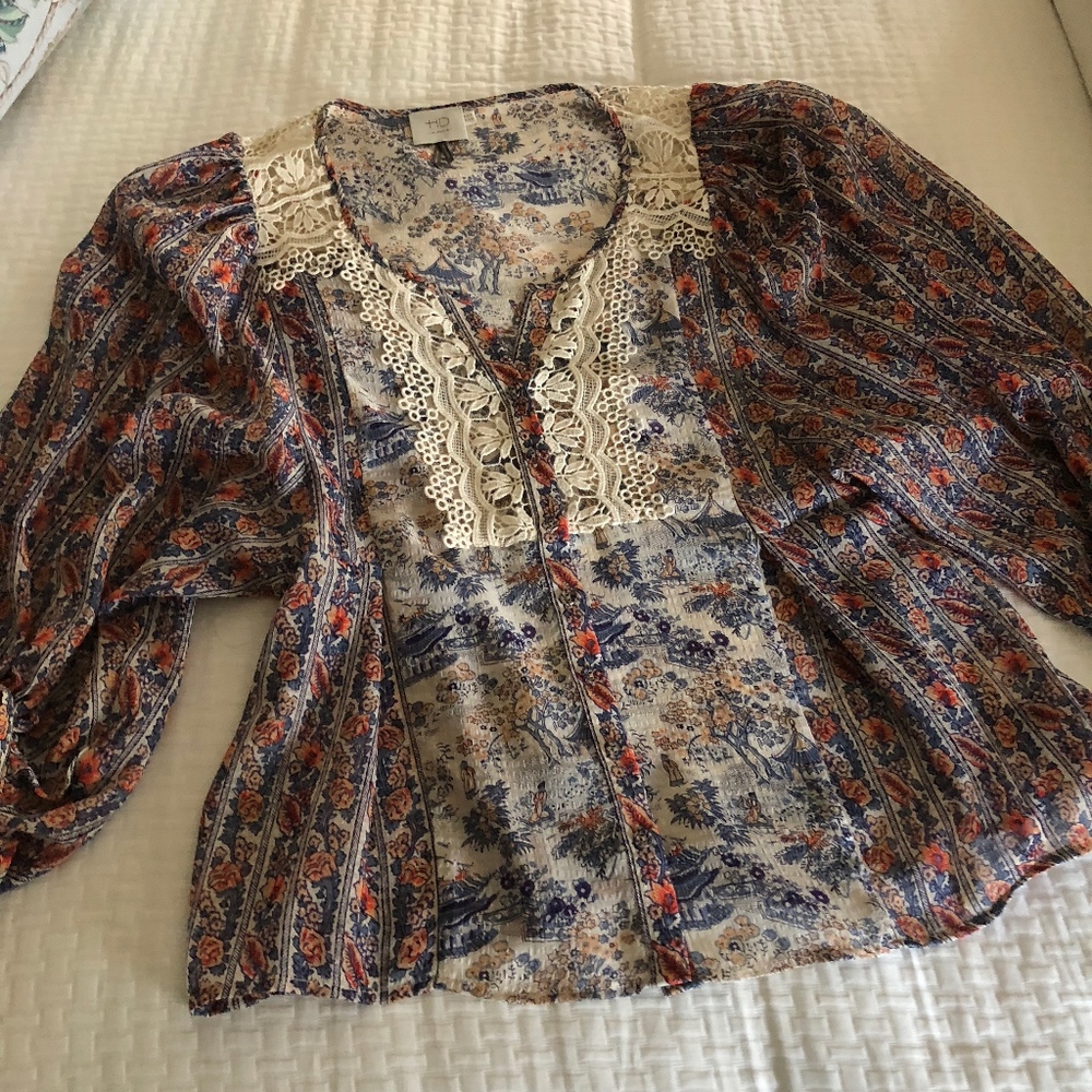 Anthropology Boho style blouse